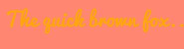 Image with Font Color FFA900 and Background Color FF8671